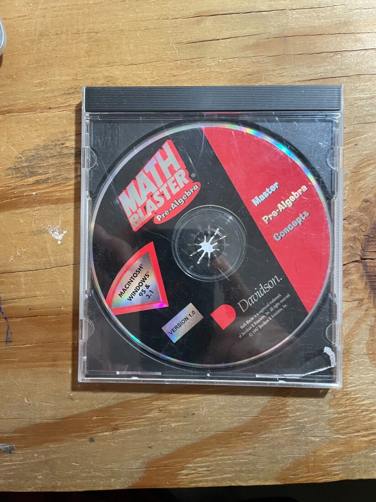 Math Blaster CD Educational Game  Pre-Algebra Windows 95 &3.1 Macintosh Davidson