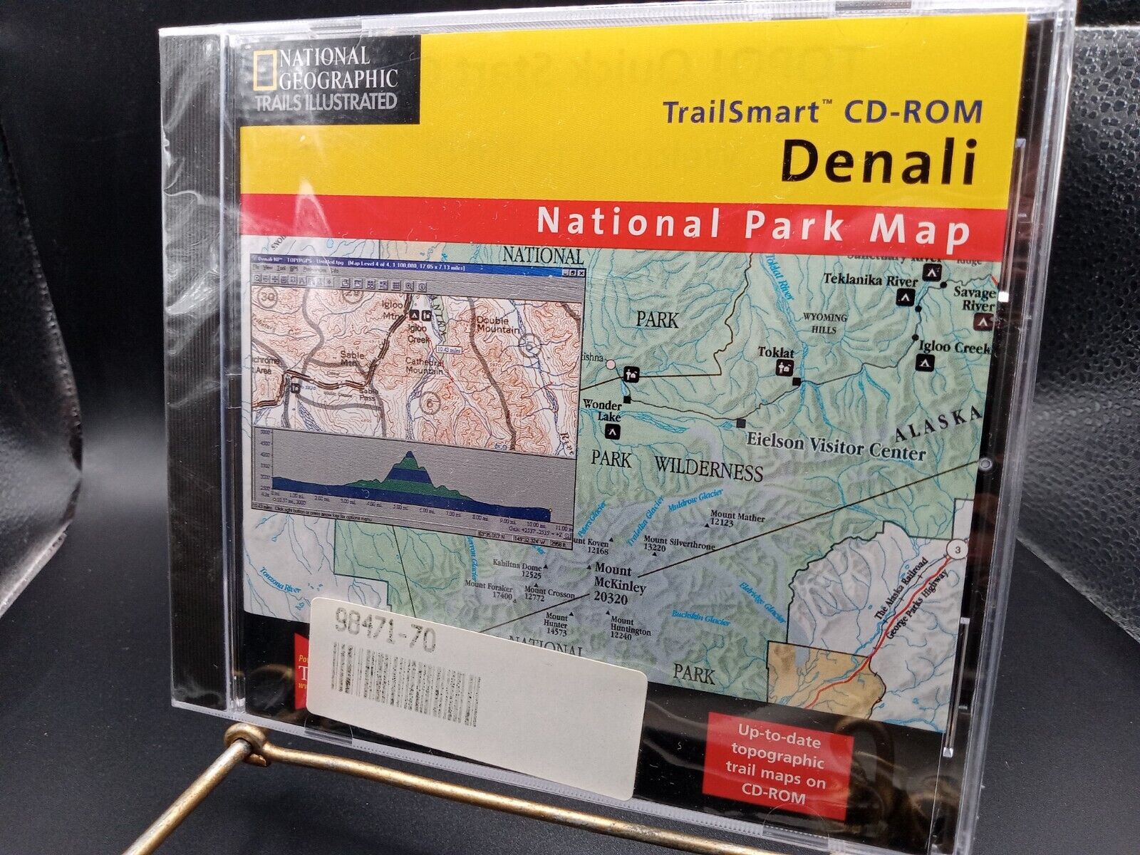 NEW National Geographic Trailsmart CD-ROM Topo Denali National Park Trail MAP