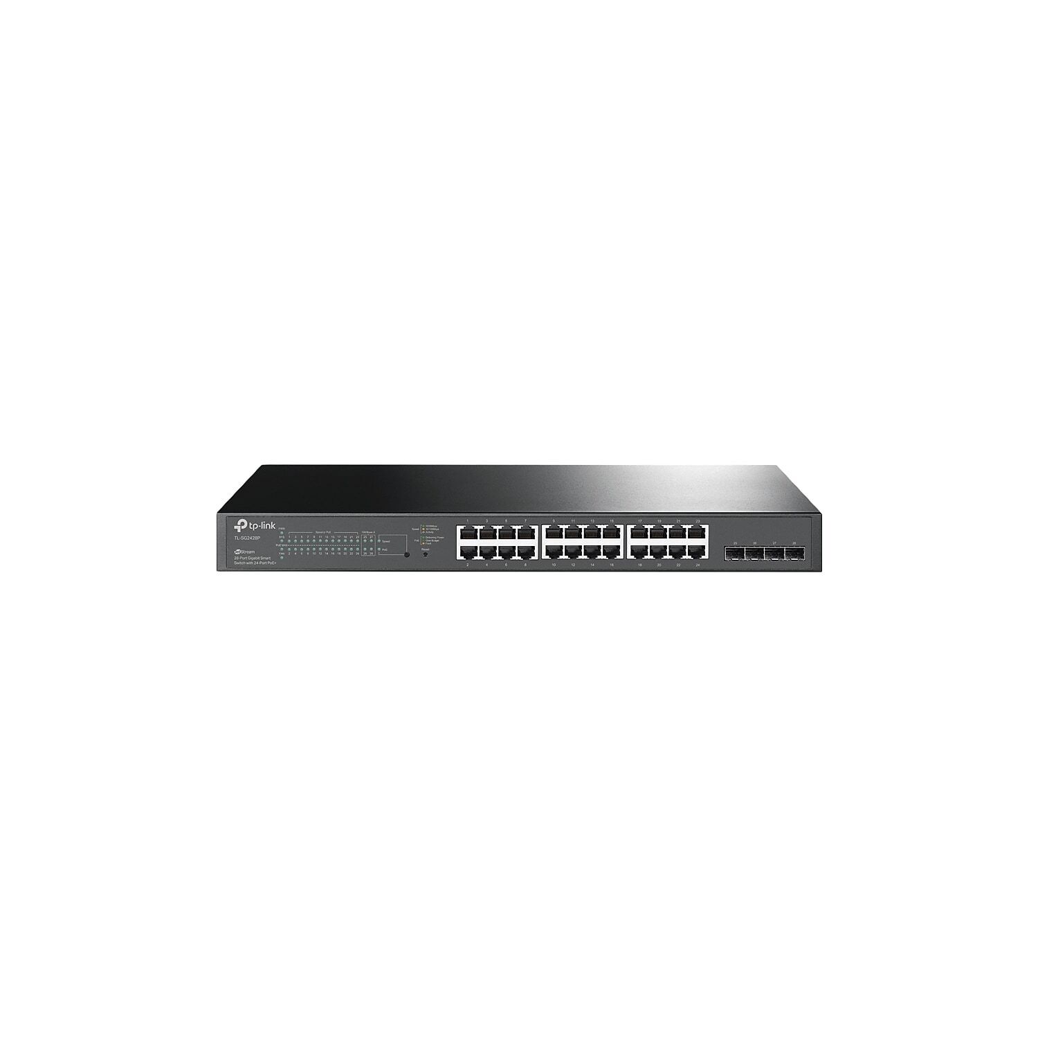 TP-LINK JetStream 24-Port Gigabit Ethernet PoE+ Smart Switch Black (TL-SG2428P)