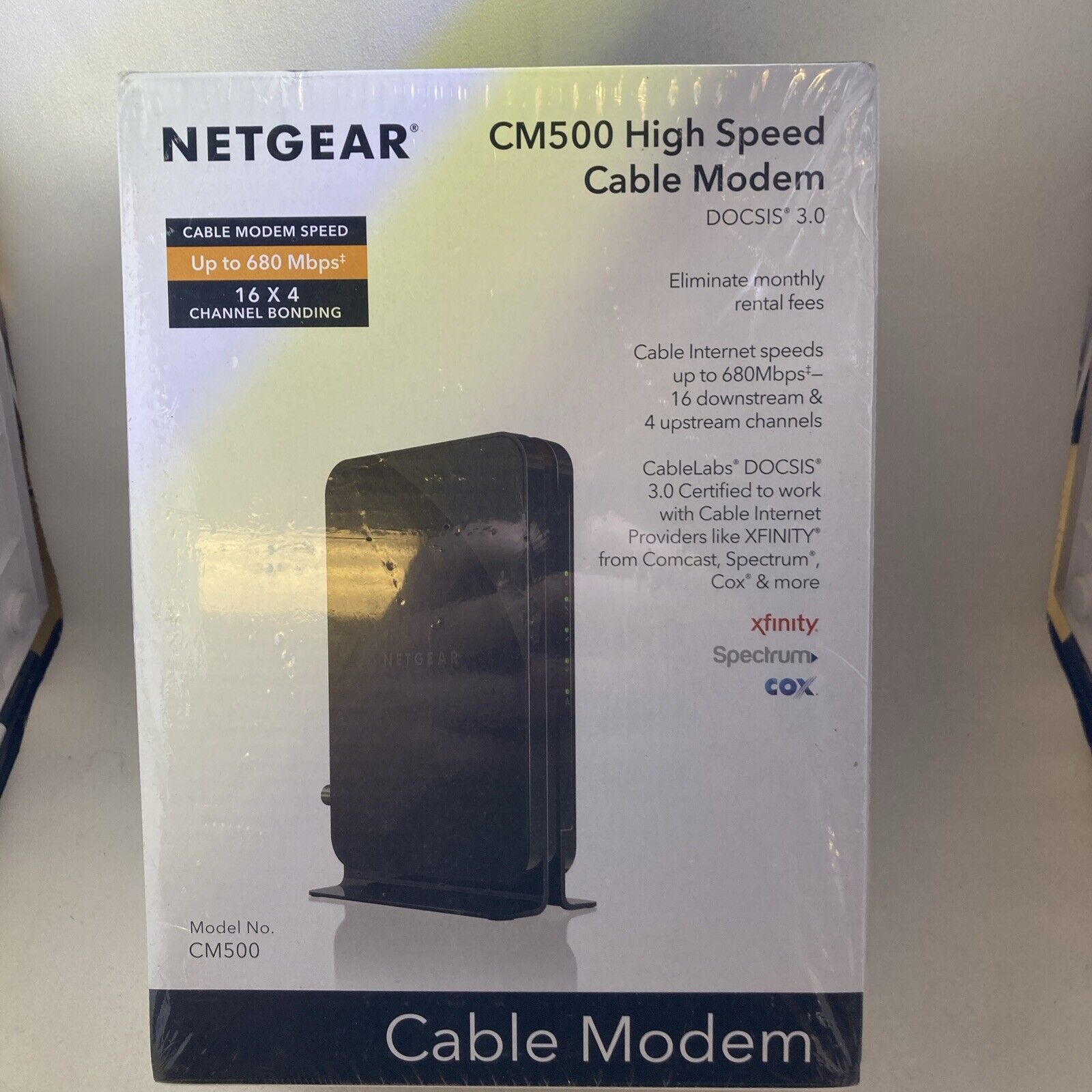 NETGEAR Cm500 16x4 DOCSIS 3.0 Cable Modem Max Download Speeds of 686mbps (G)