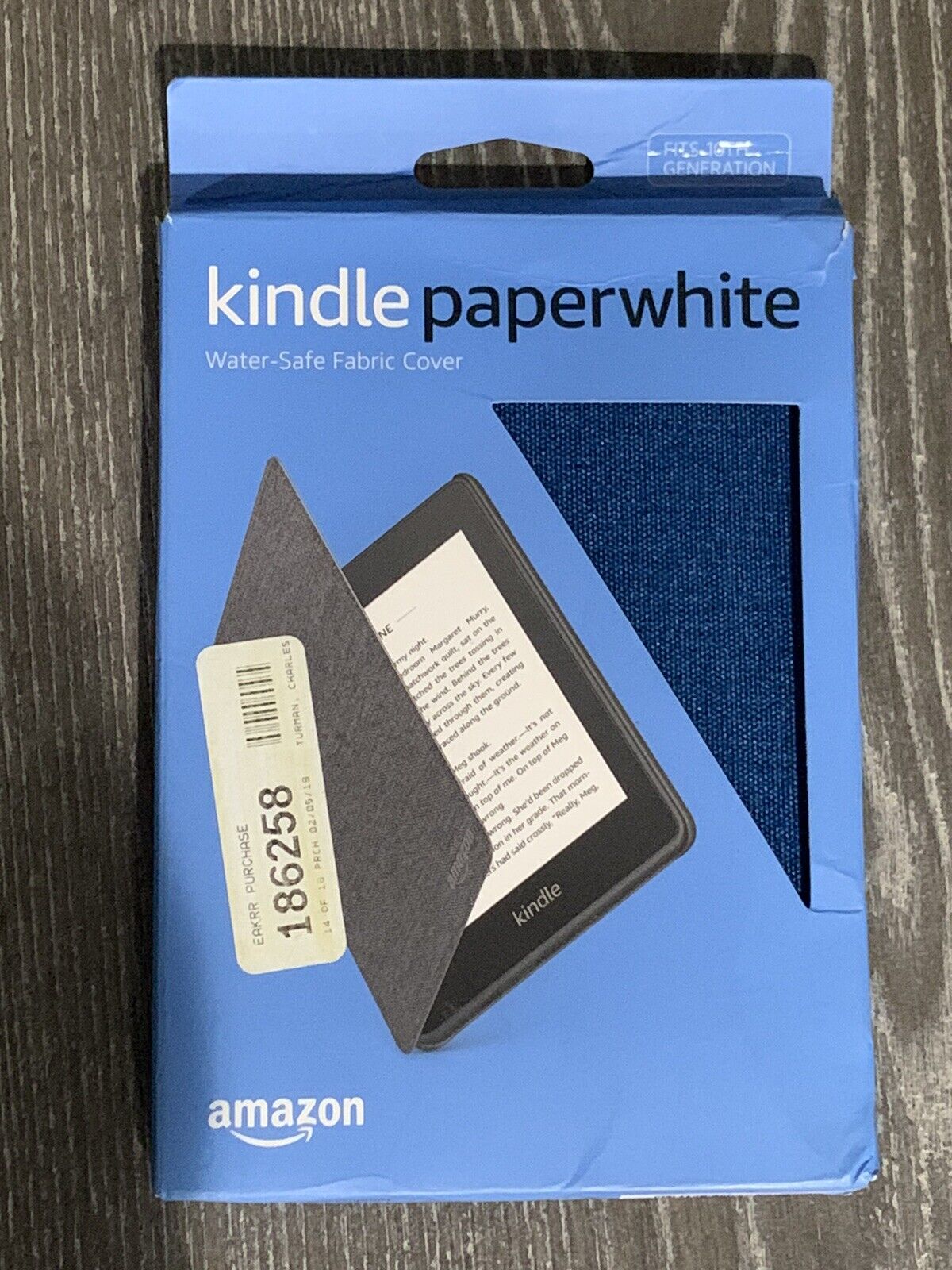 Amazon Water-Safe Fabric Cover for Amazon Kindle Paperwhite (10th Generation)
