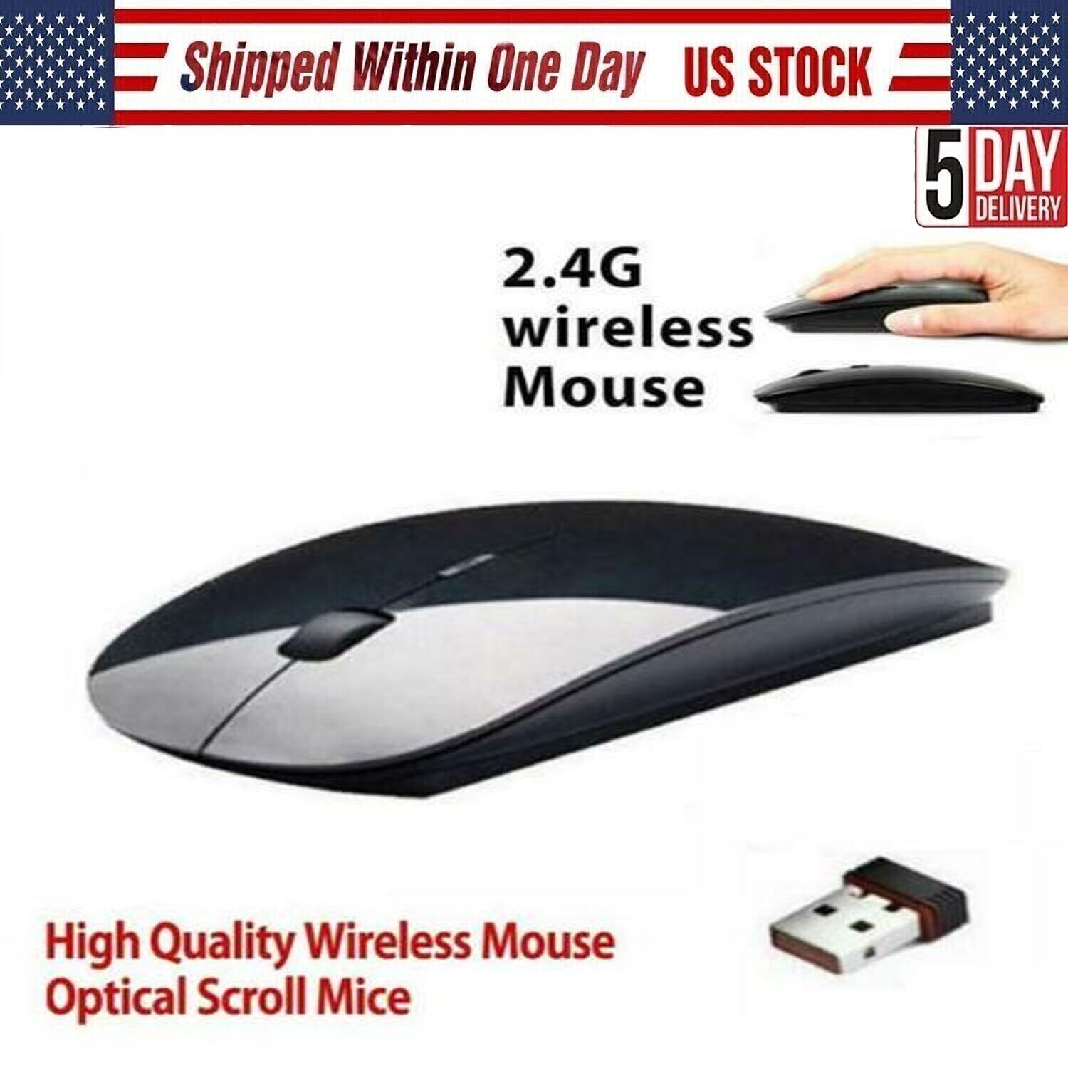 2.4 GHz Wireless Mouse For Samsung Acer Asus Lenovo Dell HP MacBook Laptop US
