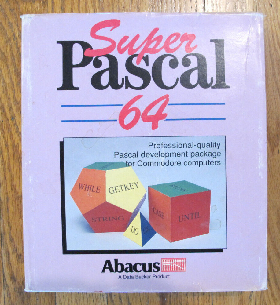 Super Pascal 64 - Commodore 64 C64 - Abacus - Very Rare - Untested 