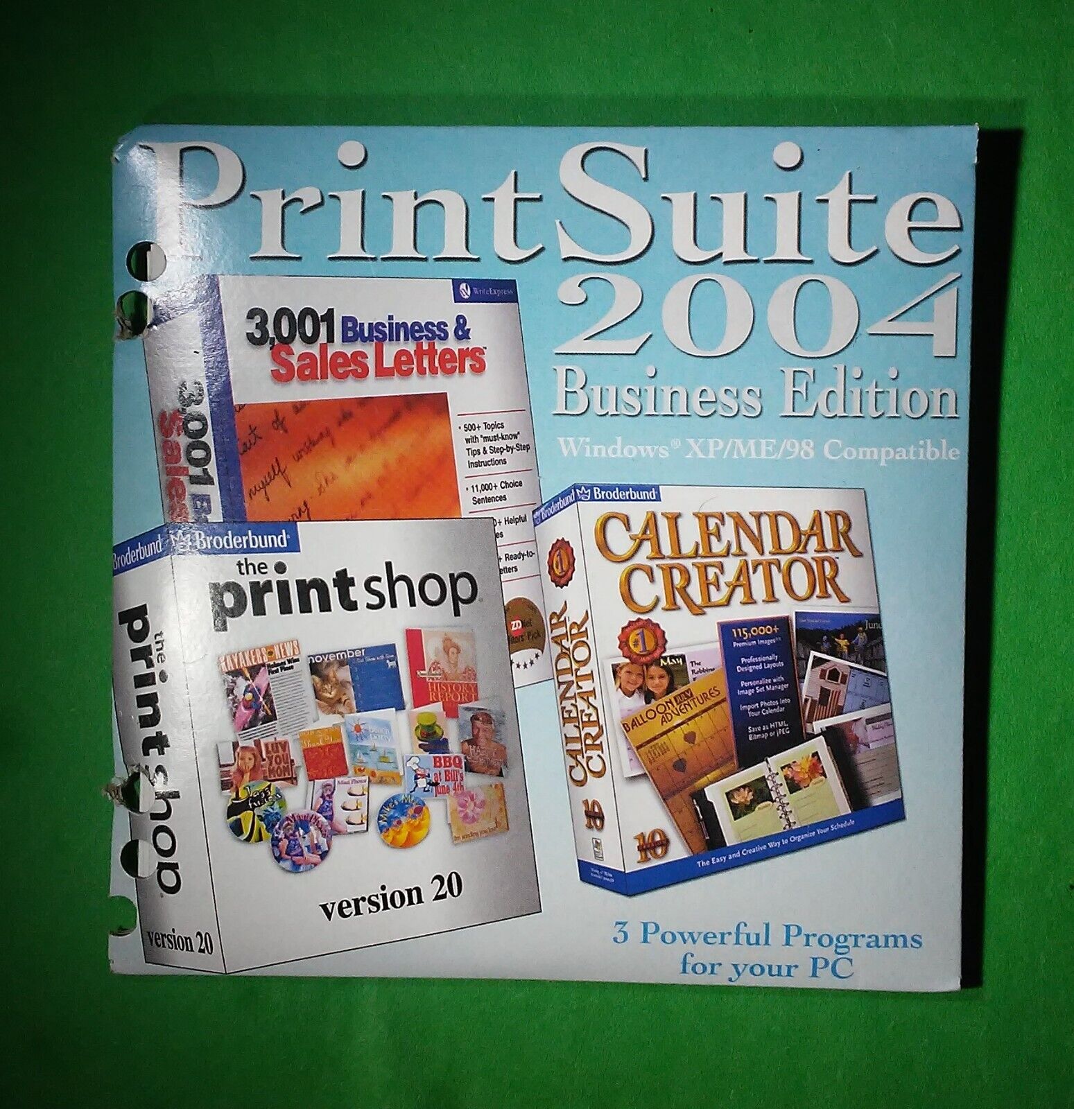 Print Suite Business Edition 2004 3 disk set Print Shop, Calendar Creator & Bus.