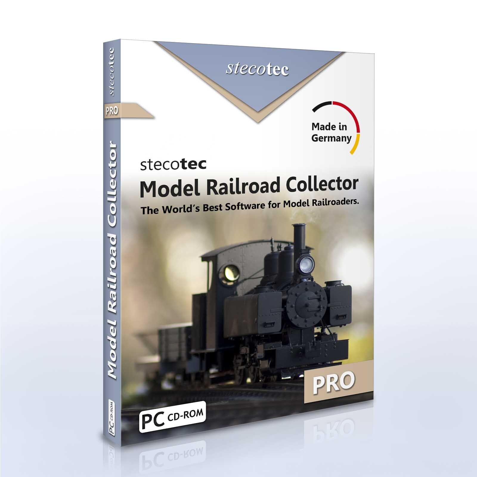 Stecotec Model Railroad Collector Pro - Software for Model Railroaders | CD-ROM