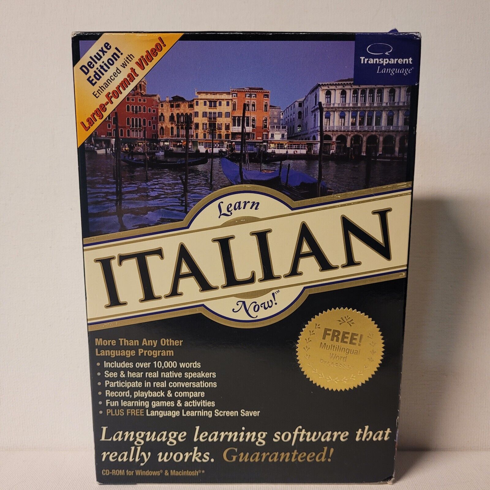 LEARN ITALIAN NOW LANGUAGE COURSE CD ROM MAC WINDOWS