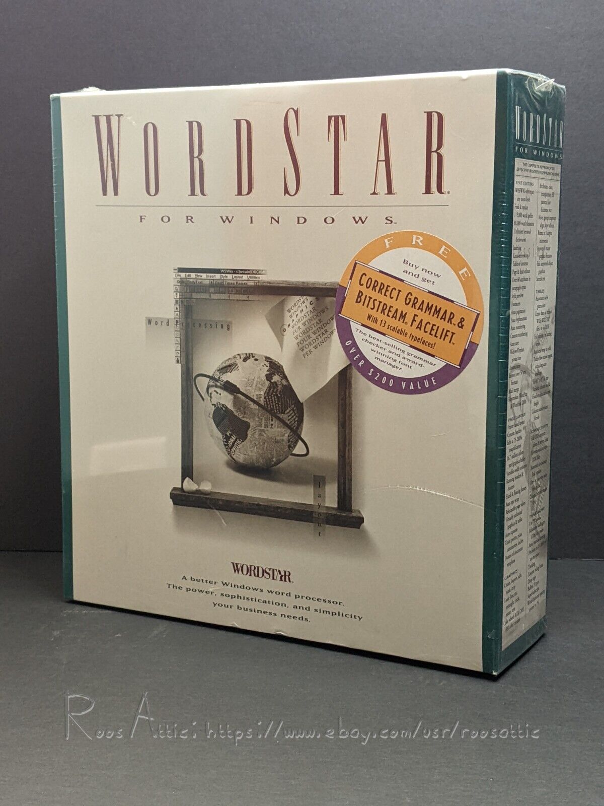 WordStar For Windows Version 1.00 1991 Win 3.0 MS-DOS 3.1: NEW / Factory Sealed