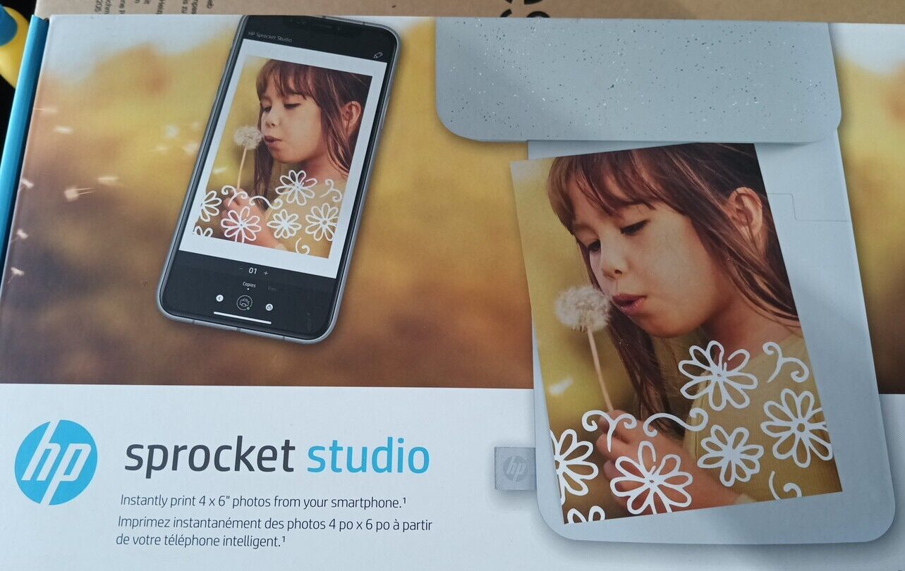 HP Sprocket Studio Digital Photo Printer Print From Your Smartphone - New In Box