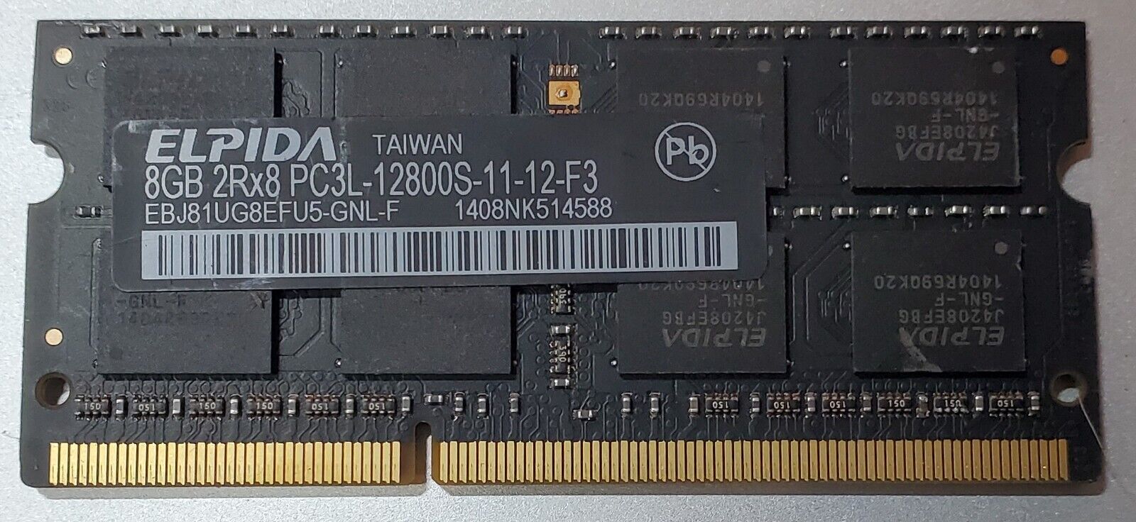Elpida 16GB(2X8GB) 8GB Memory Laptop 2RX8 PC3L-12800S-11-12-F3