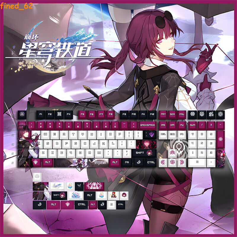 Honkai: Star Rail Kafka 108 Keys PBT Keycaps for Cherry MX Mechanical Keyboard