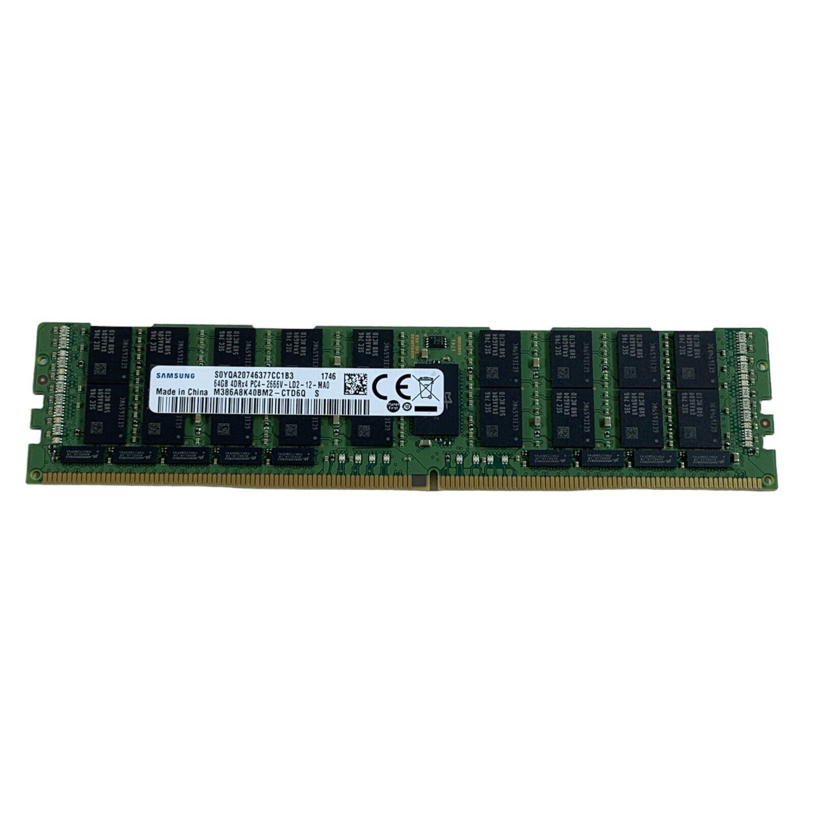 Samsung 64GB 4DRx4 PC4-2666V DDR4 LRDIMM ECC 1.2V Server RAM M386A8K40BM2