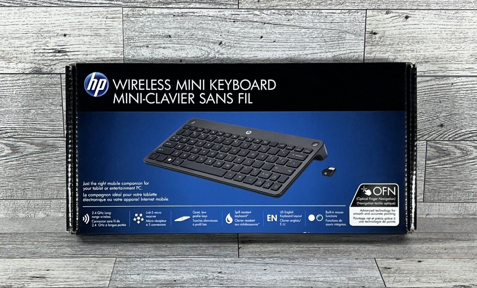 Genuine HP Wireless Mini Keyboard Optical Finger Navigation LK752AA#ABL NEW