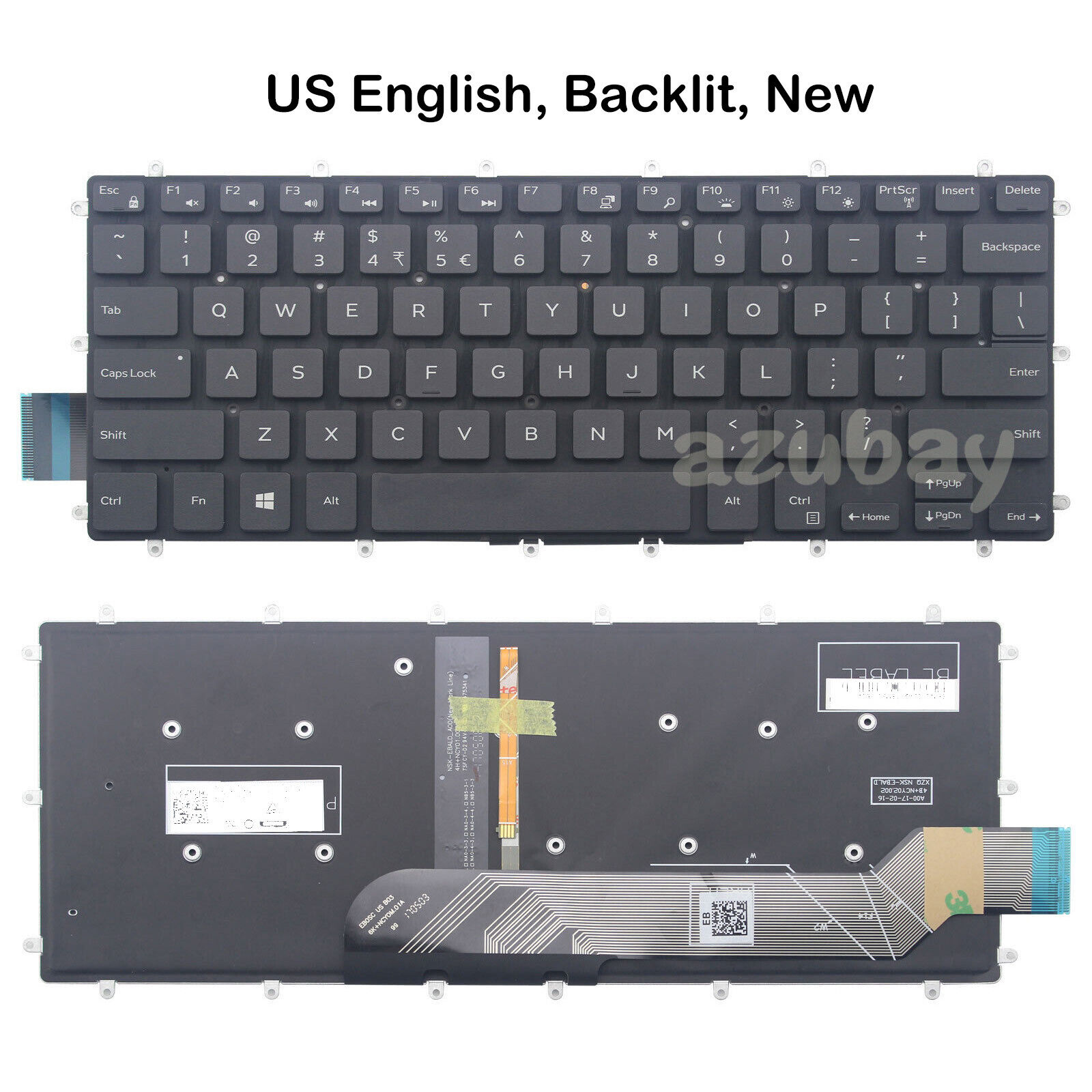 Laptop Keyboard for Dell Inspiron 15 5568 5578 5579 7569 7573 7579, 5481 Backlit