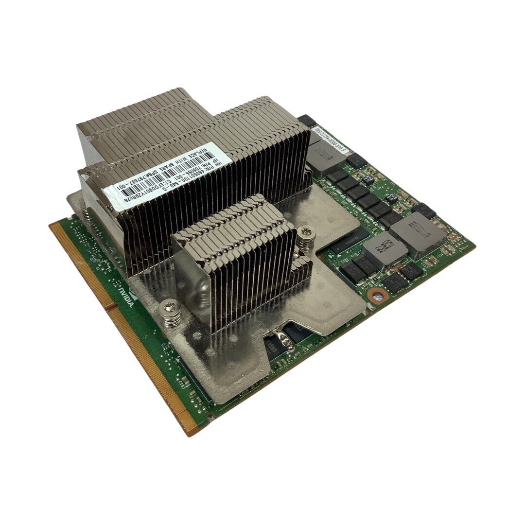 HP nVidia Tesla M6 8GB MXM w HS 3.1 GPU Card 808409-001H with-Heatsink (797887-