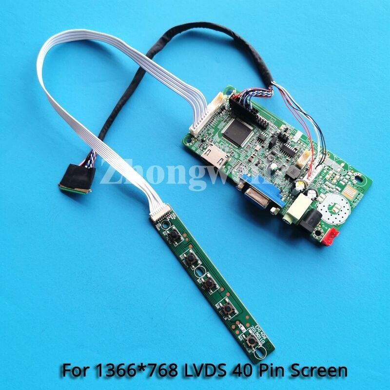 For N140BGE-L21/L22/L23 40Pin LVDS VGA HDMI 1366x768 Screen LCD Driver Board Kit