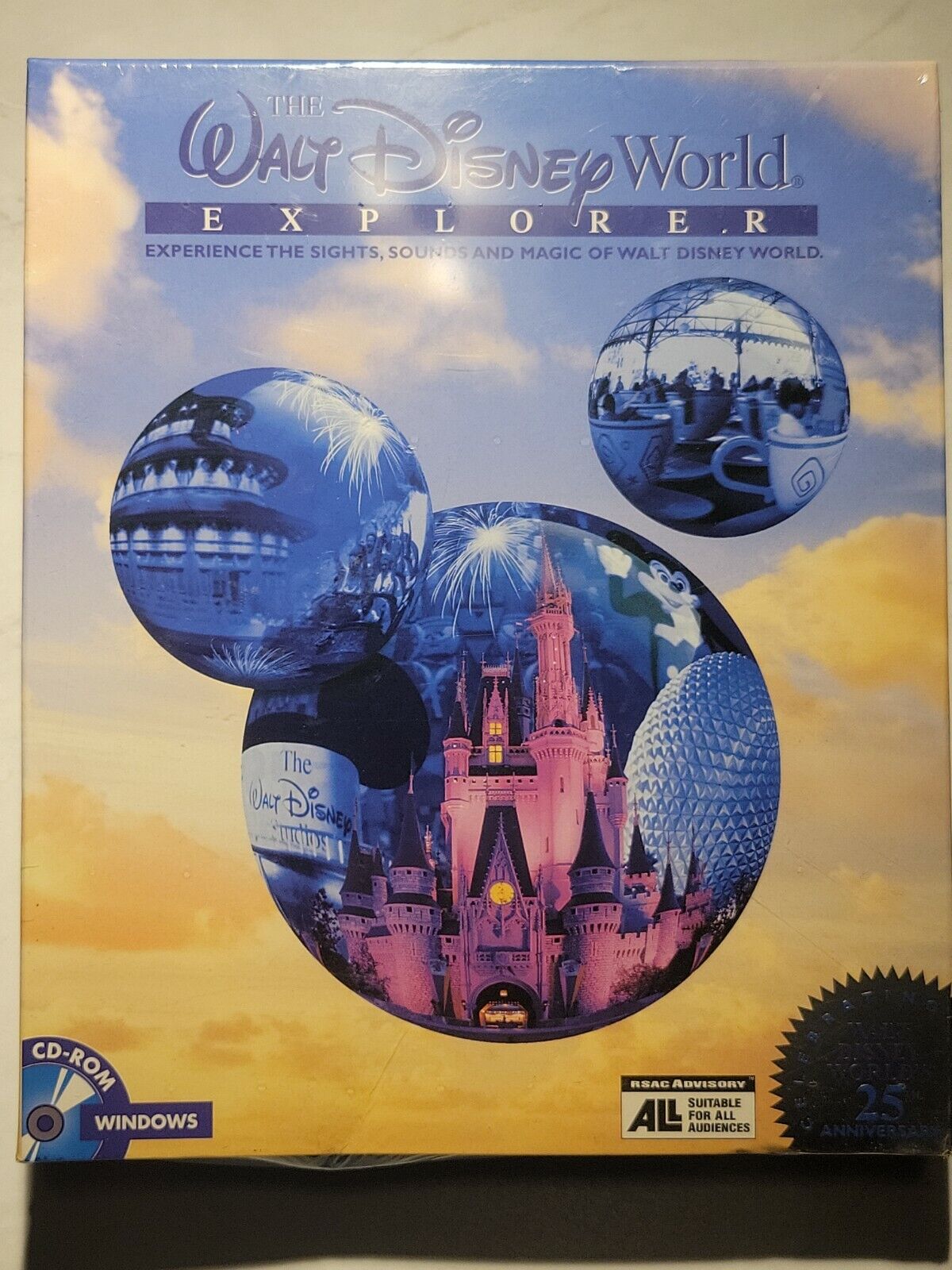 Walt Disney World Explorer 25th Anniversary (PC CD-ROM, 1996, Big Box)
