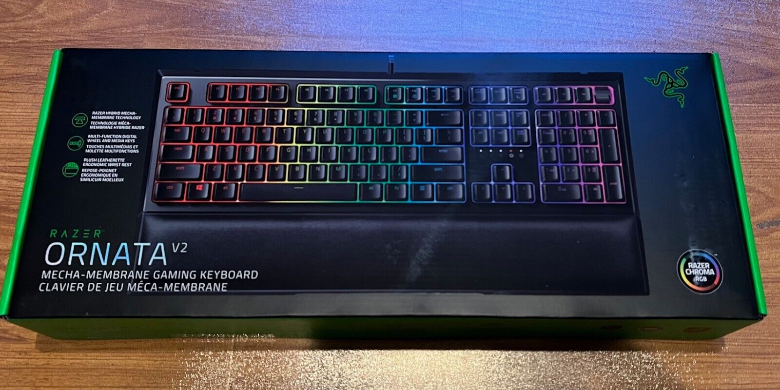 Razer - Ornata V2 Wired Gaming Mecha-Membrane Keyboard with RGB Chroma Backli...