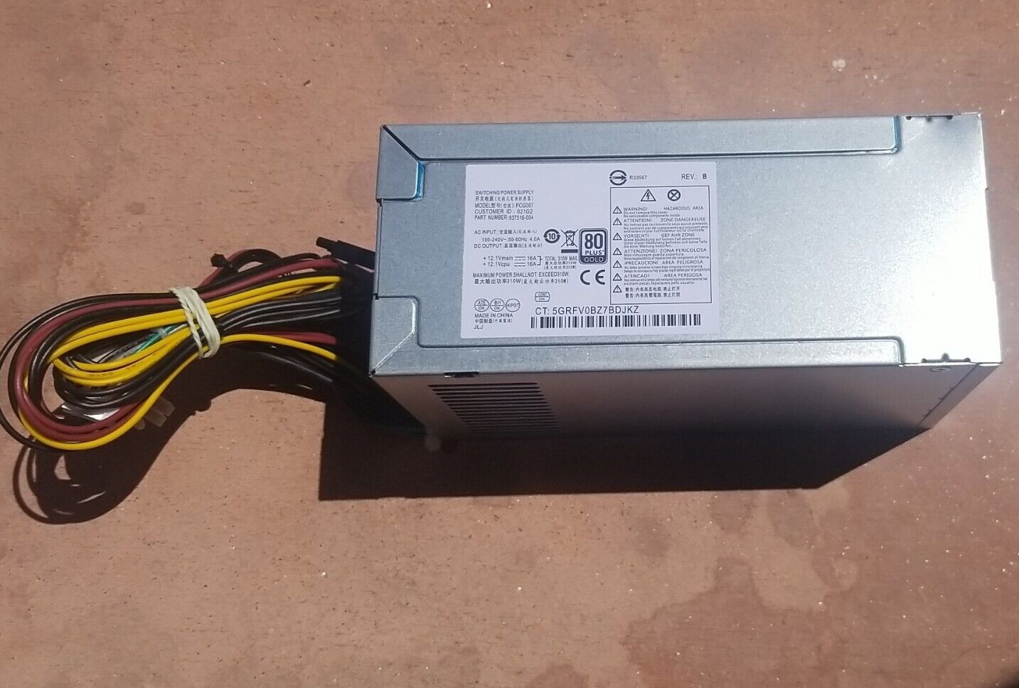 New PCG007 310W 937516-004 PSU Power Supply