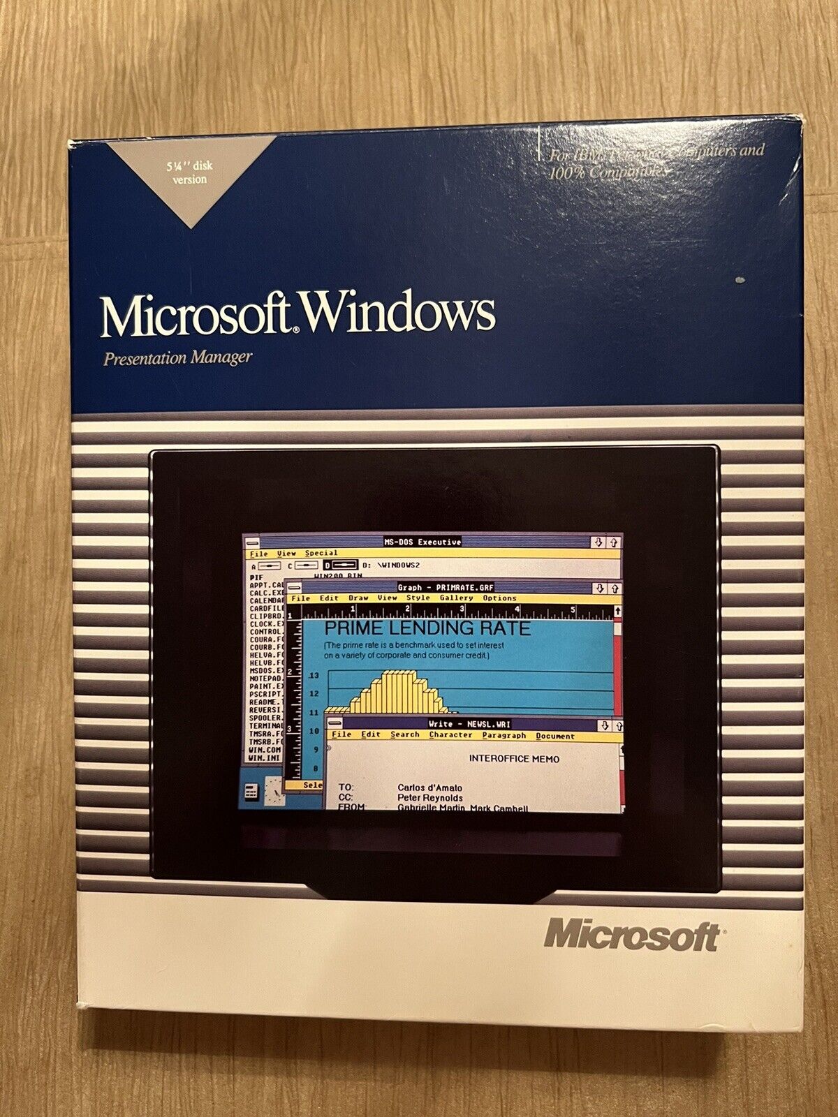 Microsoft  WINDOWS 2.0  1987 5 1/4 Disks users guide presentation manager