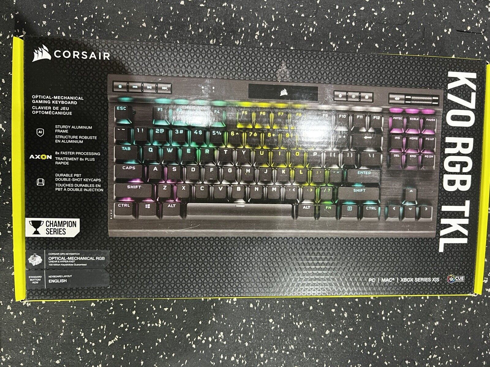 New Corsair K70 RGB TKL Optical-Mechanical Gaming Keyboard CH-911901A-NA