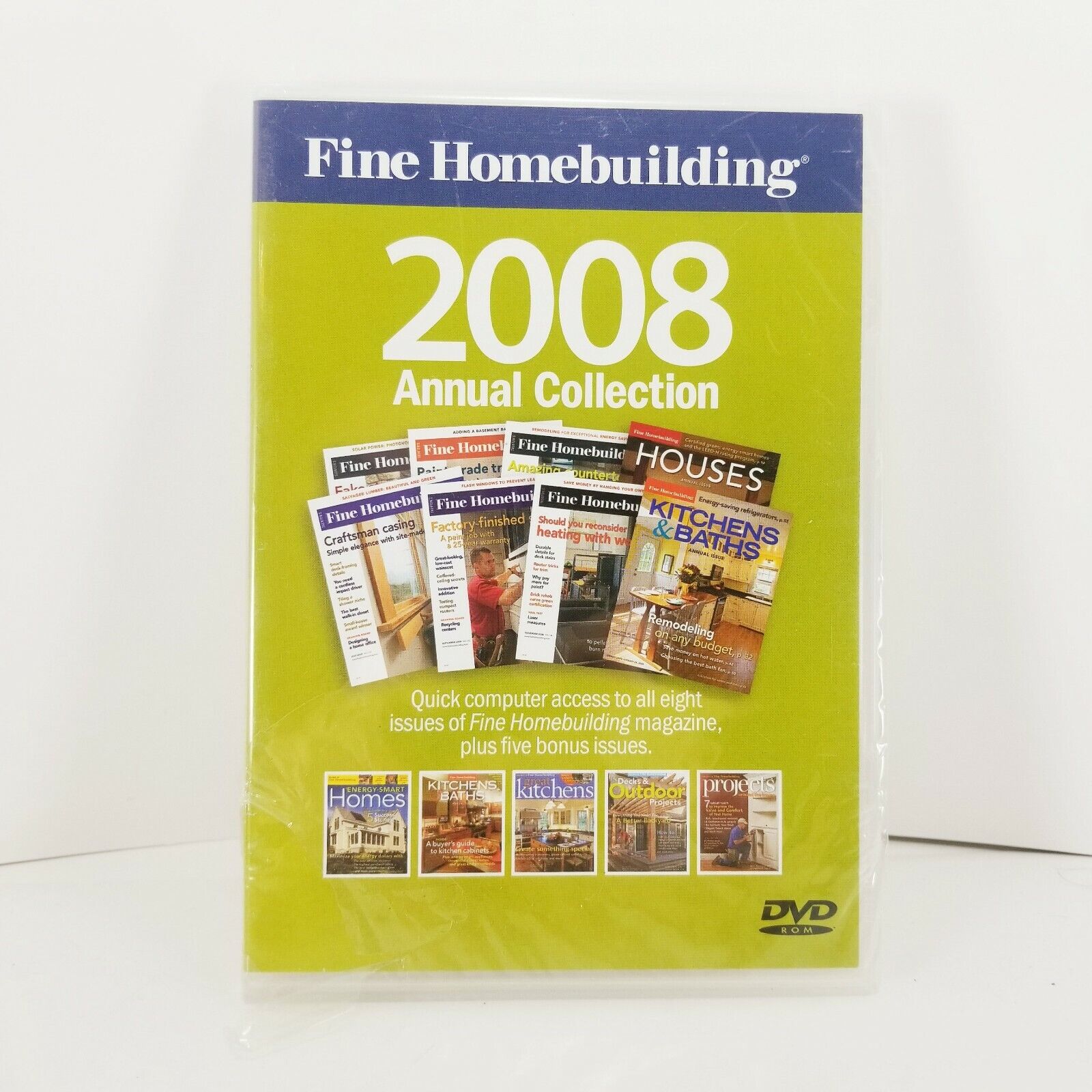 Fine Homebuilding Magazine 2008 Annual Collection DVD Rom Windows Mac New Sealed