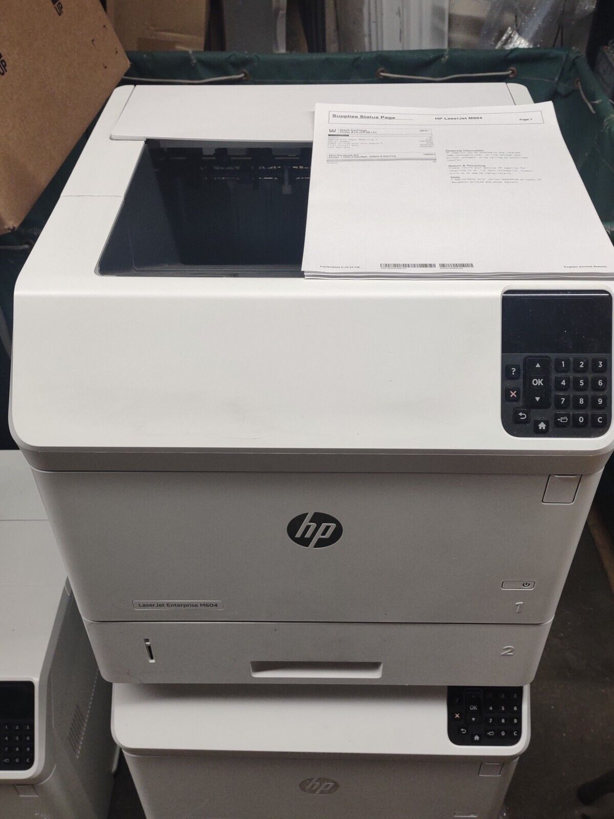 HP LaserJet Enterprise M604 Monochrome Laser Printer Tested Working 
