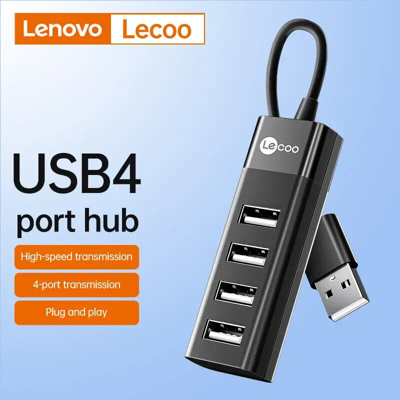 Lenovo Lecoo 4-Port USB 2.0 Hub, Brand NEW