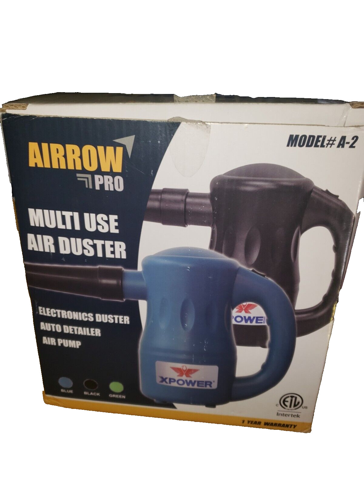 XPower Airrow Pro Multipurpose Powered Duster Air Pump Model A-2 (TESTED)
