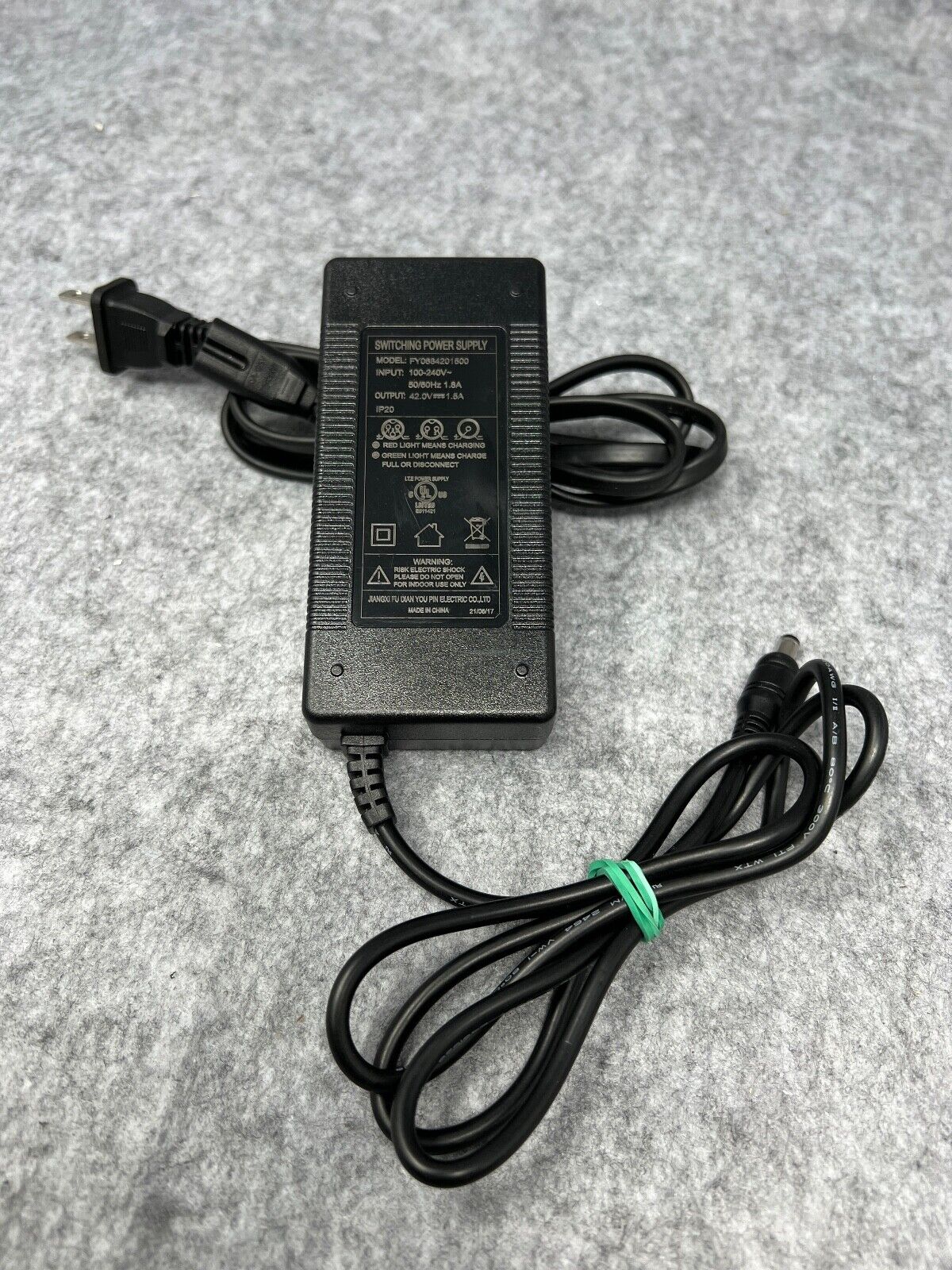 42V 1.5A (FY0634201500) GOTRAX ELECTRIC SCOOTER AC POWER ADAPTER CHARGER [USED]