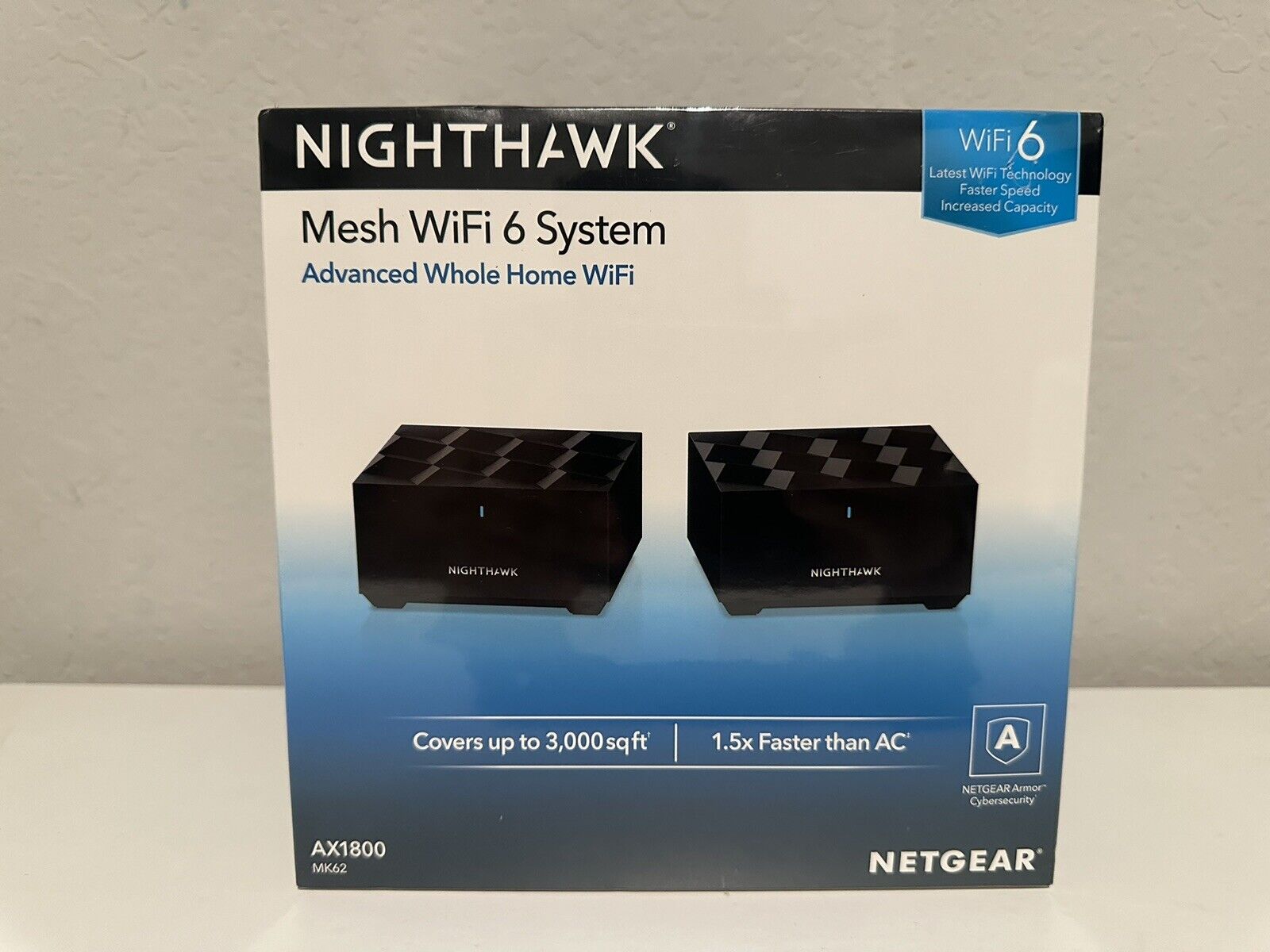 BRAND NEW Netgear NightHawk AX1800 MK62 Mesh WiFi 6 System Sealed In Box