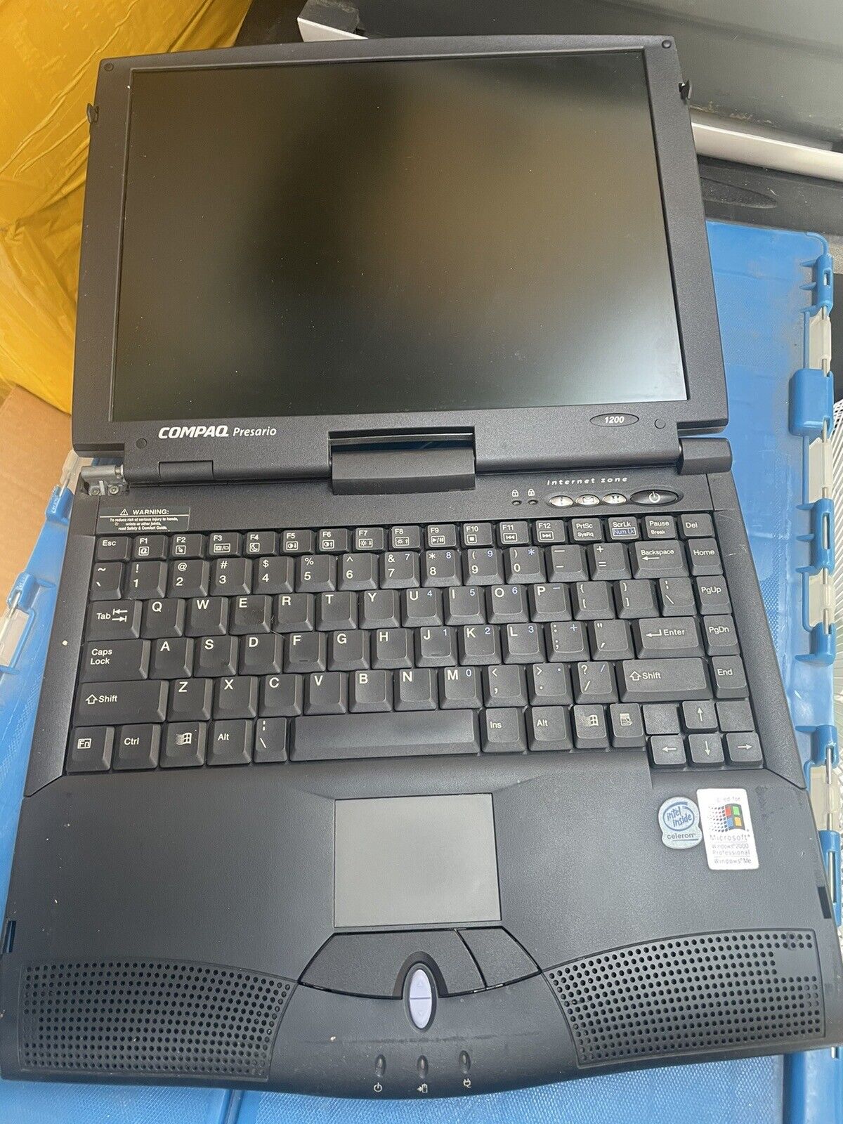 Compaq Presario 1200 Laptop (unsure Of HDD, No Charging Cord) Sold AS IS