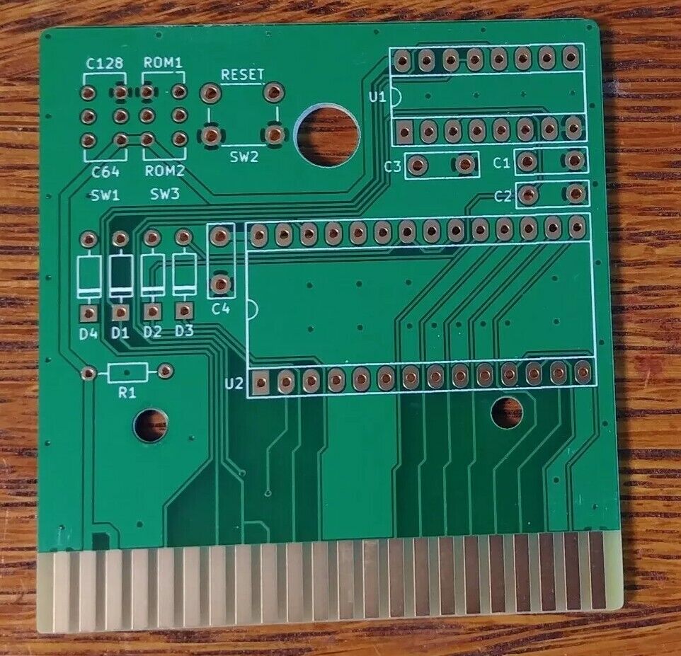 Commodore 64 128 warp speed with gold edge for durability.  New bare PCB.  