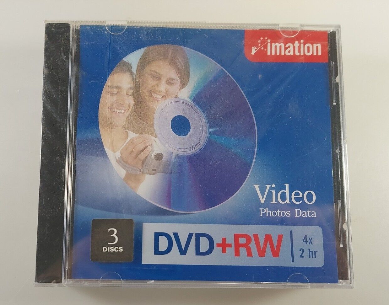 NEW 3 Pack Imation DVD+RW Rewritable Sealed Discs 120 Min / 4x  