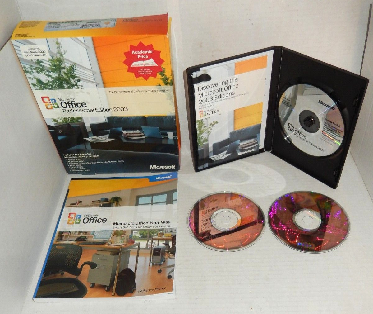 Microsoft Office 2003 Professional Edition Academic With Product Key 1 User