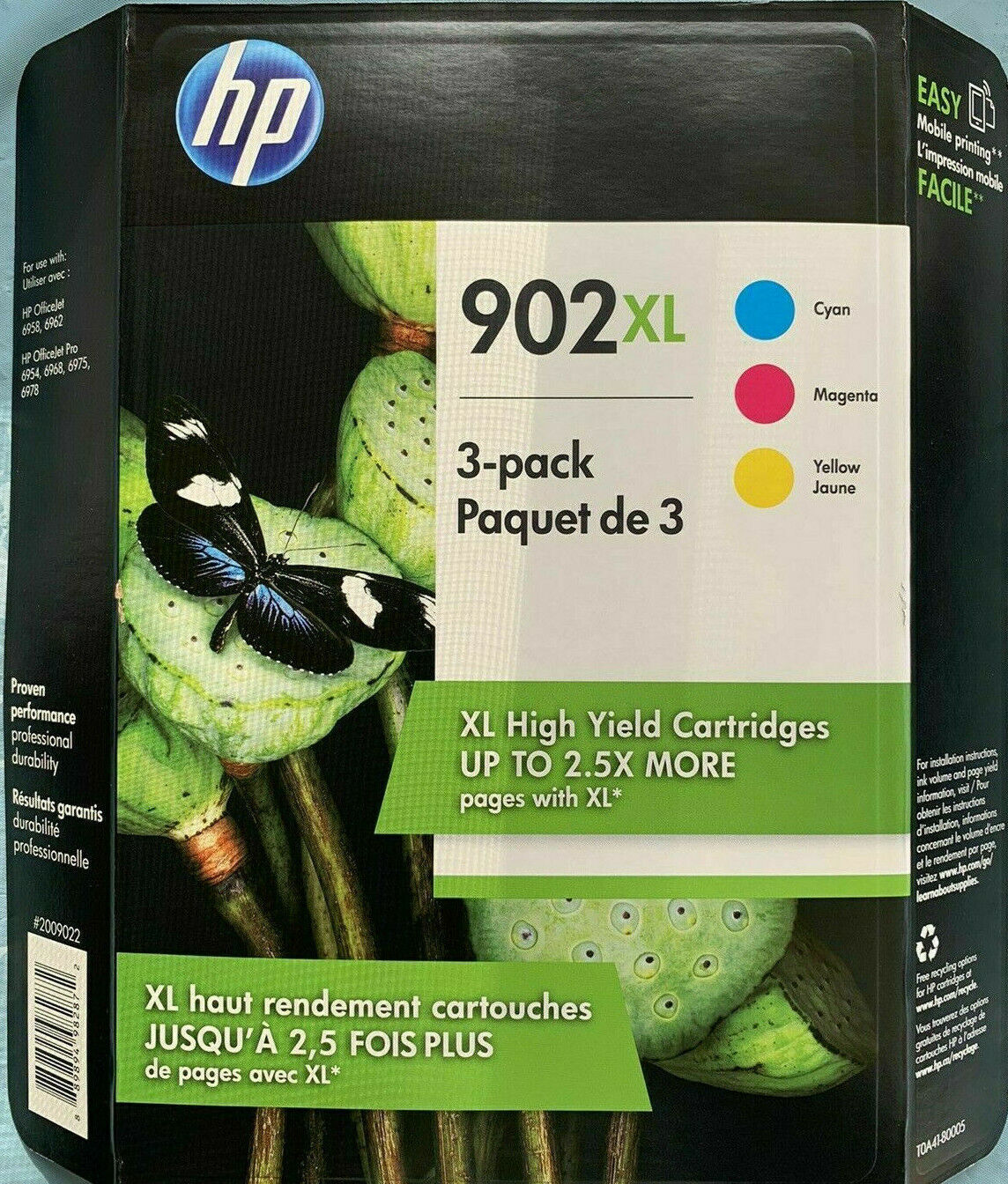 Genuine HP 902XL Ink Cartridge Combo C/M/Y for HP Printer-CMY-OEM Ink-3PK