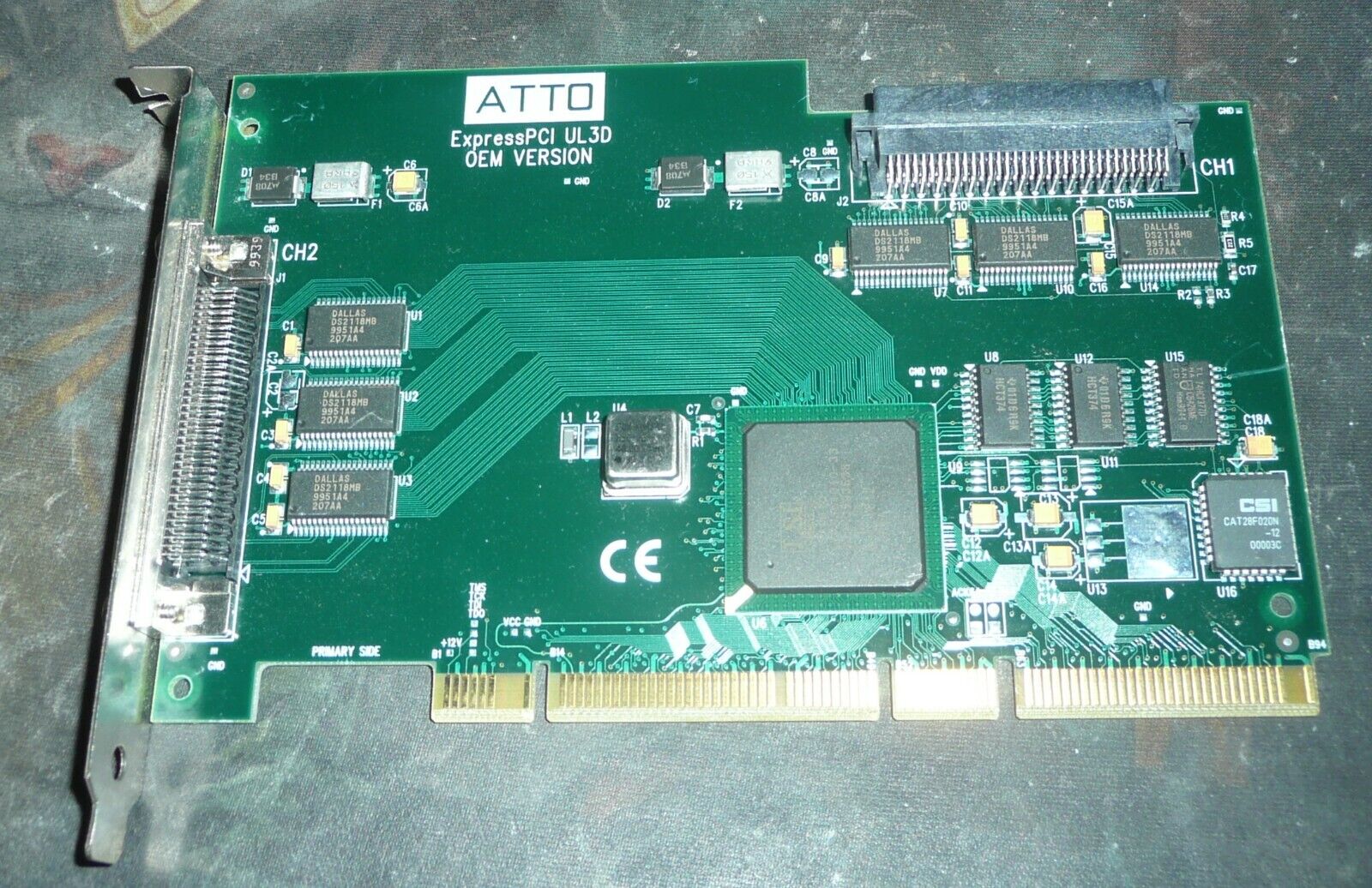 ATTO ExpressPCI UL3D Host Dual Channel SCSI PCI-X Controller Card OEM VERSION