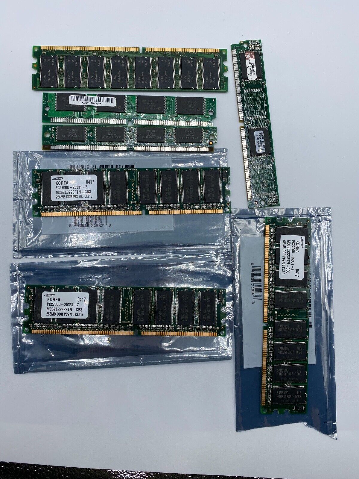 (Lot of 7) Various DIMM SDRAM Memory Modules Vintage, Untested
