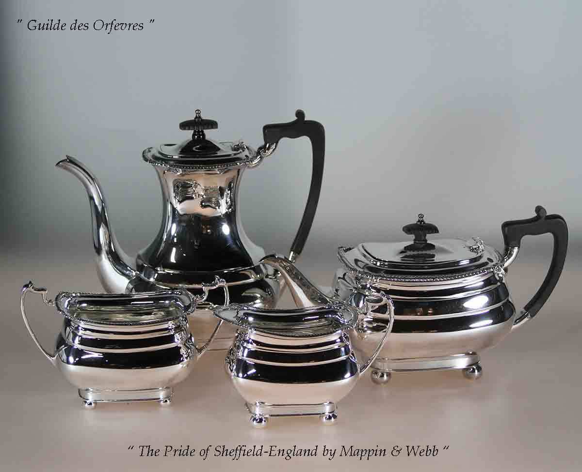 Tea & Coffee Set,4 Pc.,  Gadroon & Shell