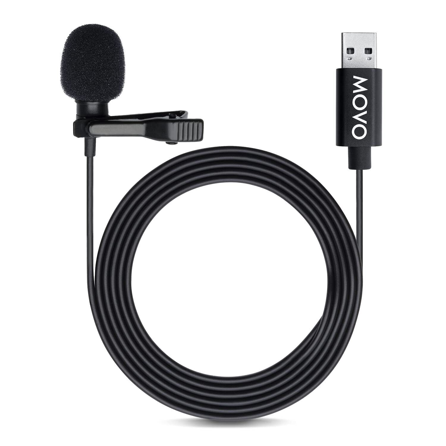 M1 USB Lavalier Lapel Clip-on Omnidirectional Computer Microphone for Laptop,...