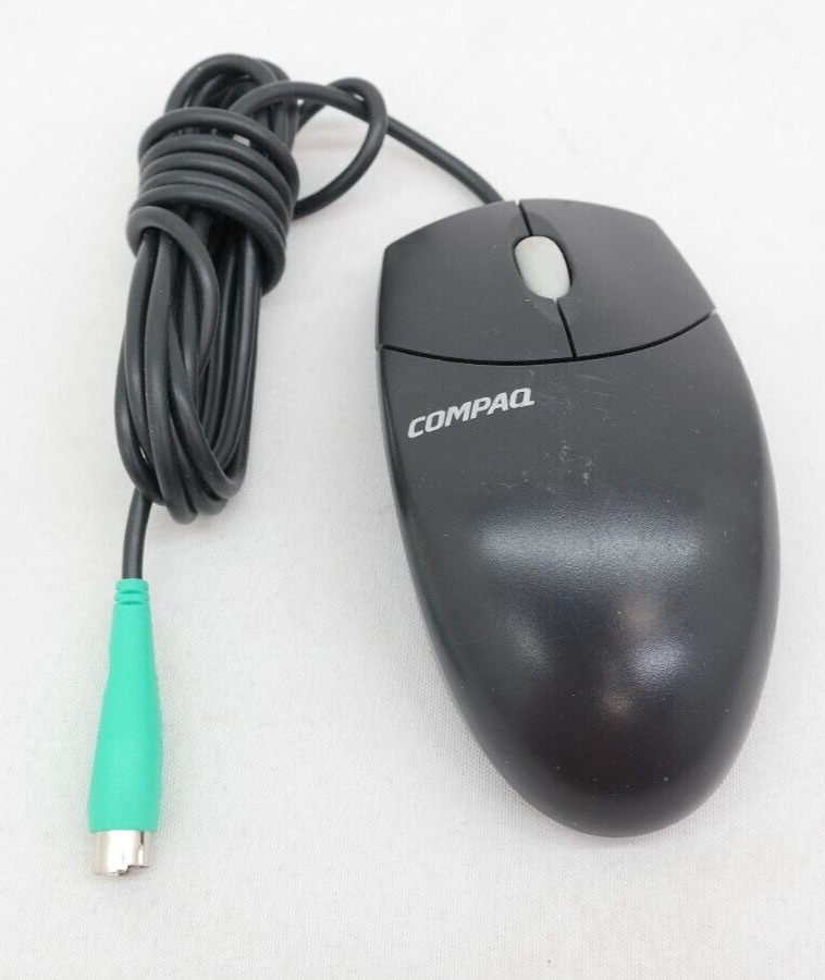 Vintage Logitech Compaq Wired Mechanical Ball Wheel Mouse Model M-S69     S1