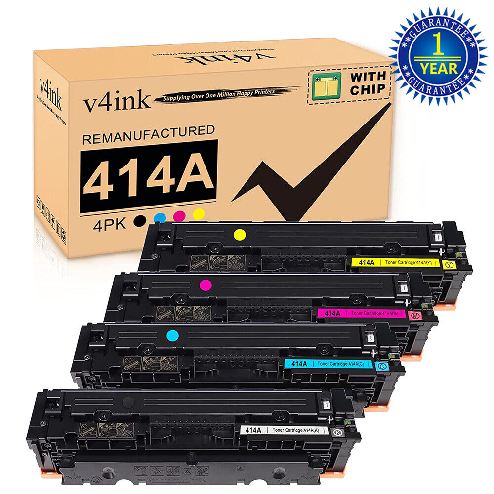 v4ink 414A color Toner with Chip Replacement for HP W2020A M479fdw M454dw M479