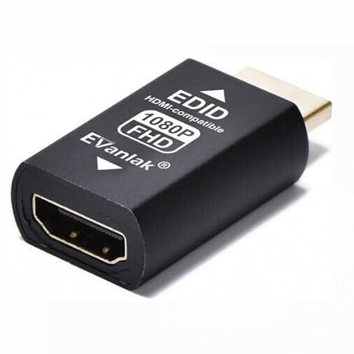 EVanlak HDMI EDID Emulator Passthrough Adapter 1080P FHD 3rd Generation