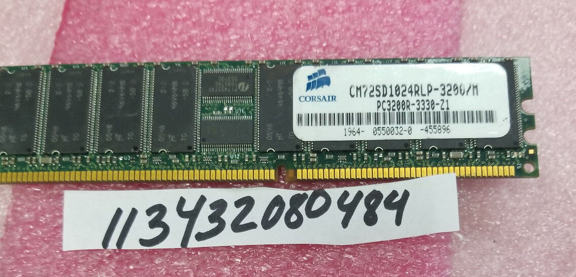 1GB DDR  PC3200R 3200 400MHZ 184PIN  RDIMM 64X8 RAM MEMORY FOR Tyan Thunder K8W 