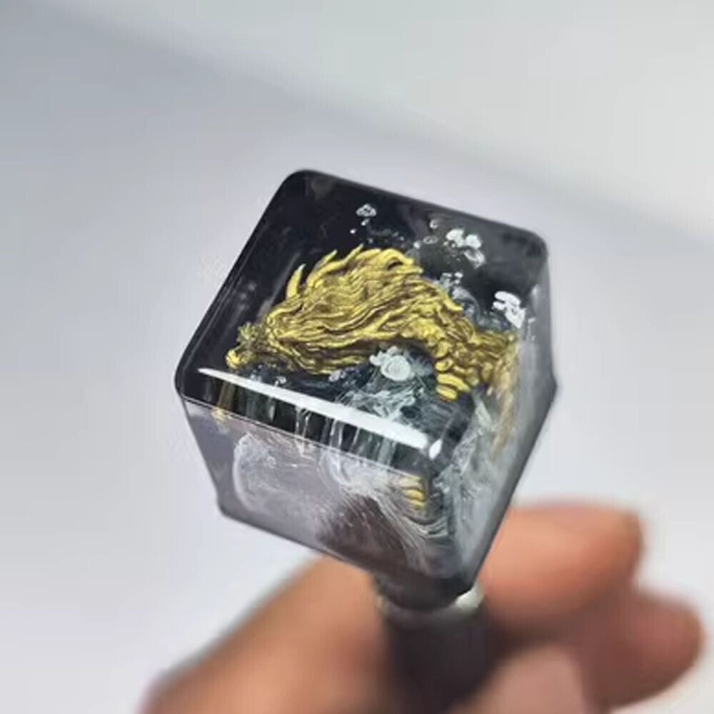 Handmade Key Cap For Mechanical Dragon Pattern Resin Artisan Keycaps