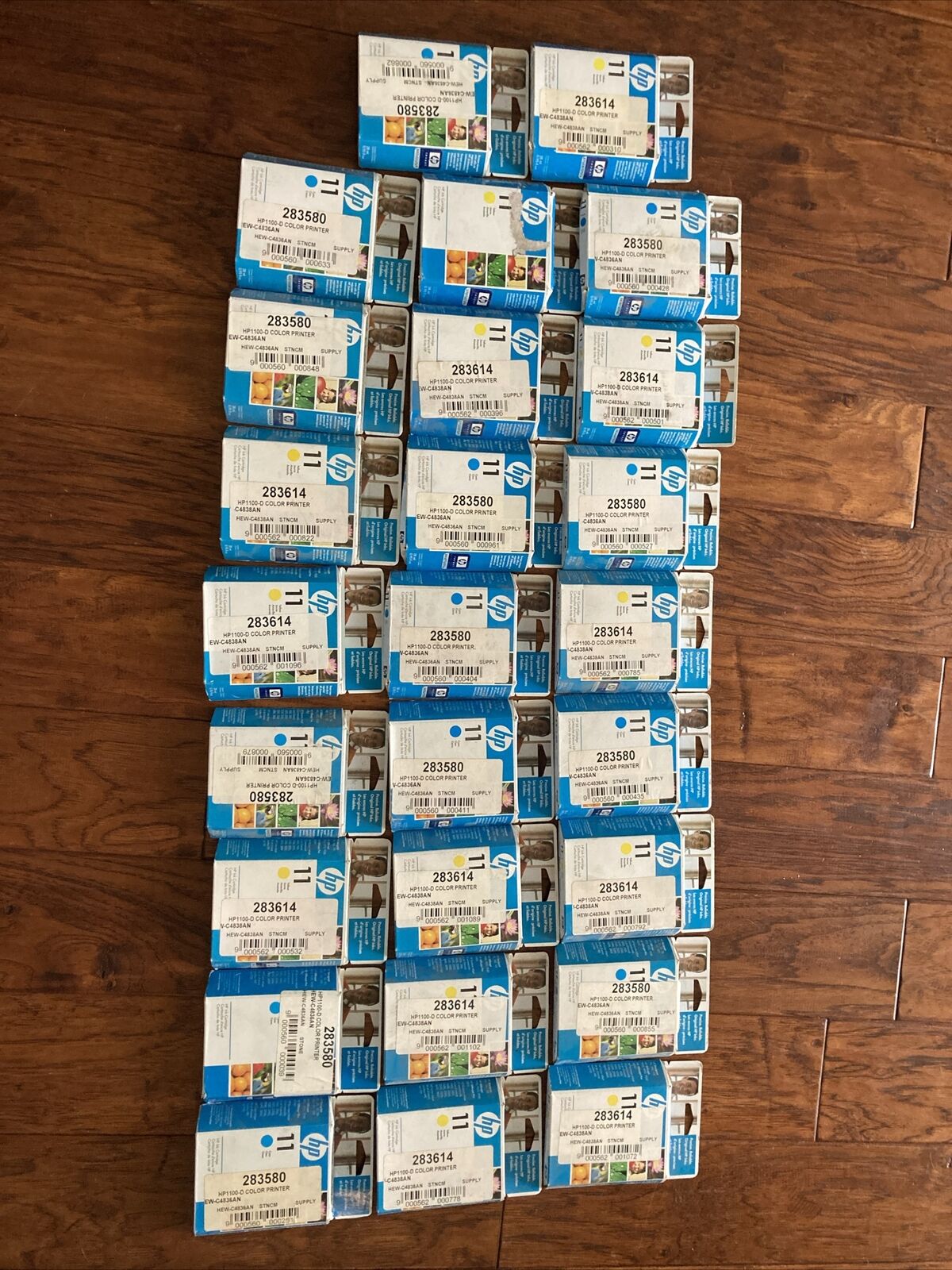 Lot Of 26 Expired Genuine OEM HP 11 Ink Cyan And Yellow C4836A C4838A Read Desc.