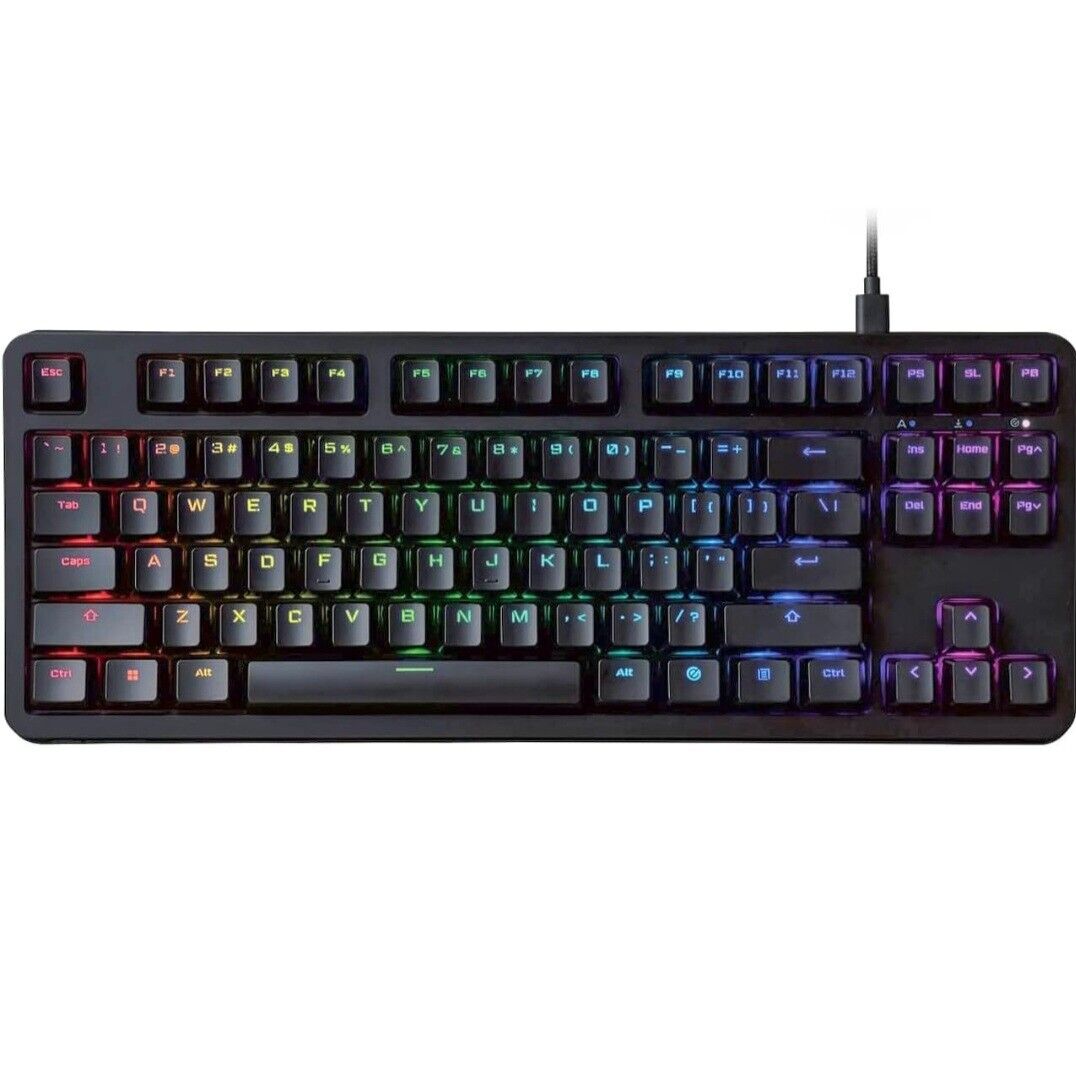 ELECOM Gaming V Custom VK310 Tenkeyless RGB Gaming Keyboard, Backlit Wired...