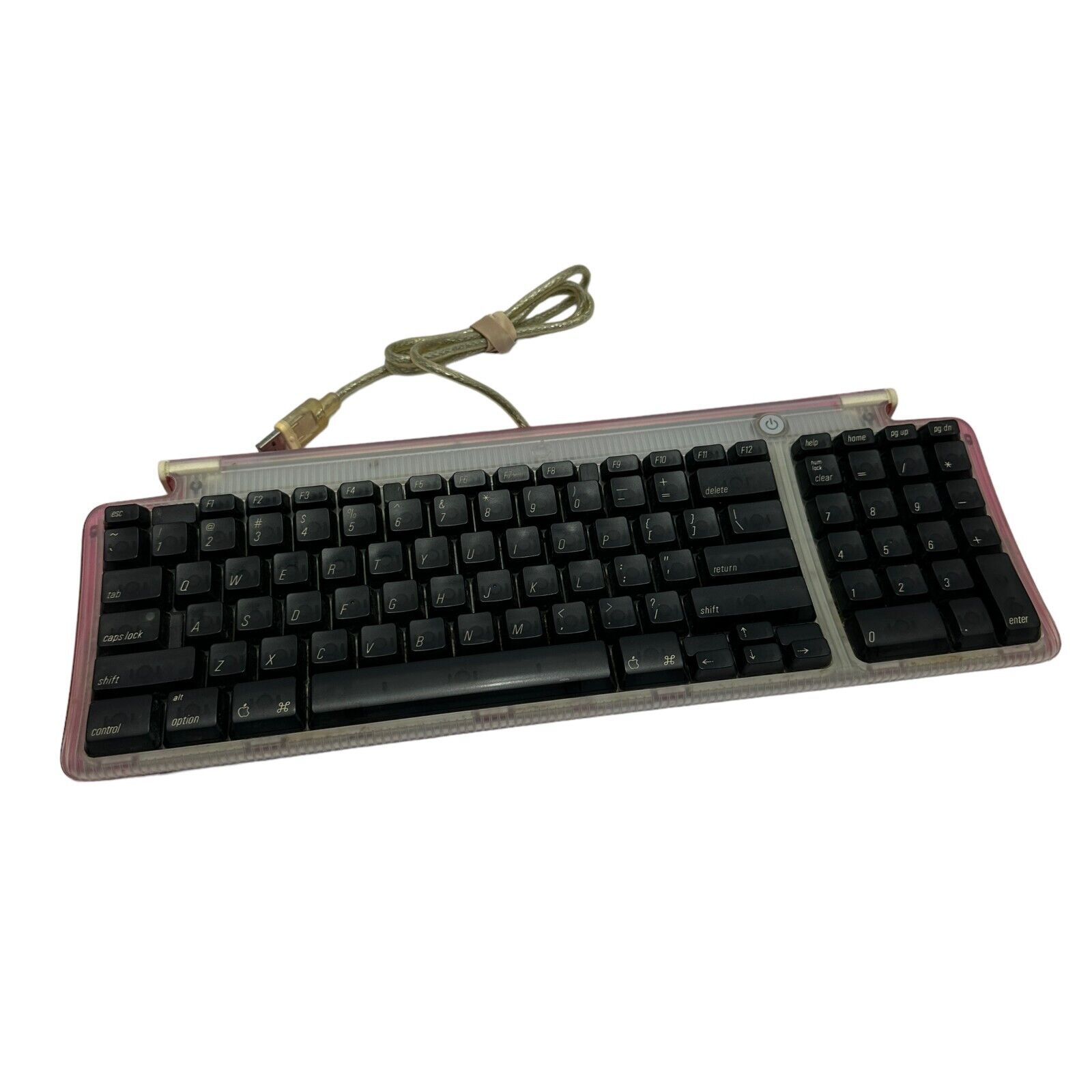 Vintage Apple USB Keyboard Model M2452 in Pink Tested Works RARE