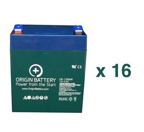 APC RBC140 Battery Replacement - 16 Pack 12V 5AH High-Rate Discharge UPS Series