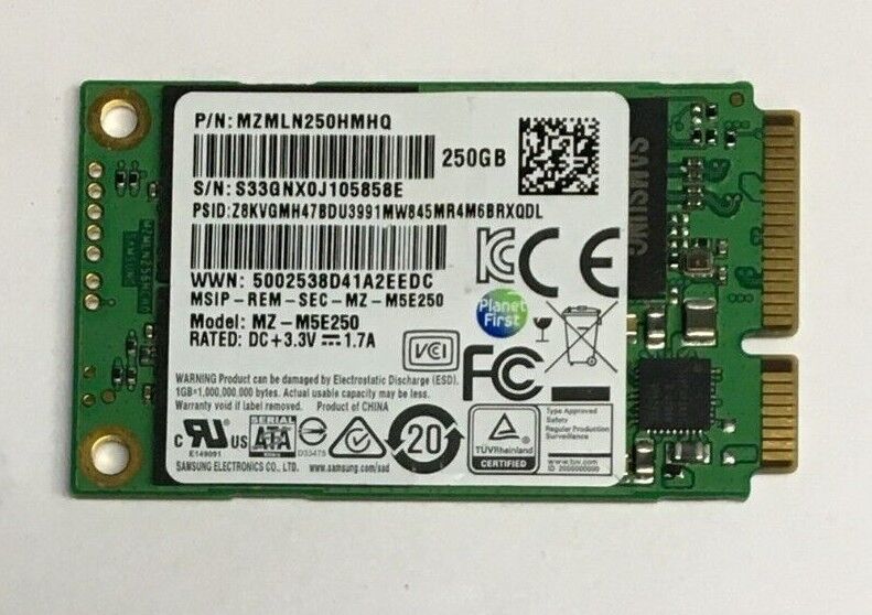 250GB SSD Samsung MSATA 850 EVO 3D V-NAND MZMLN250 MZ-M5E250 Solid State Drive