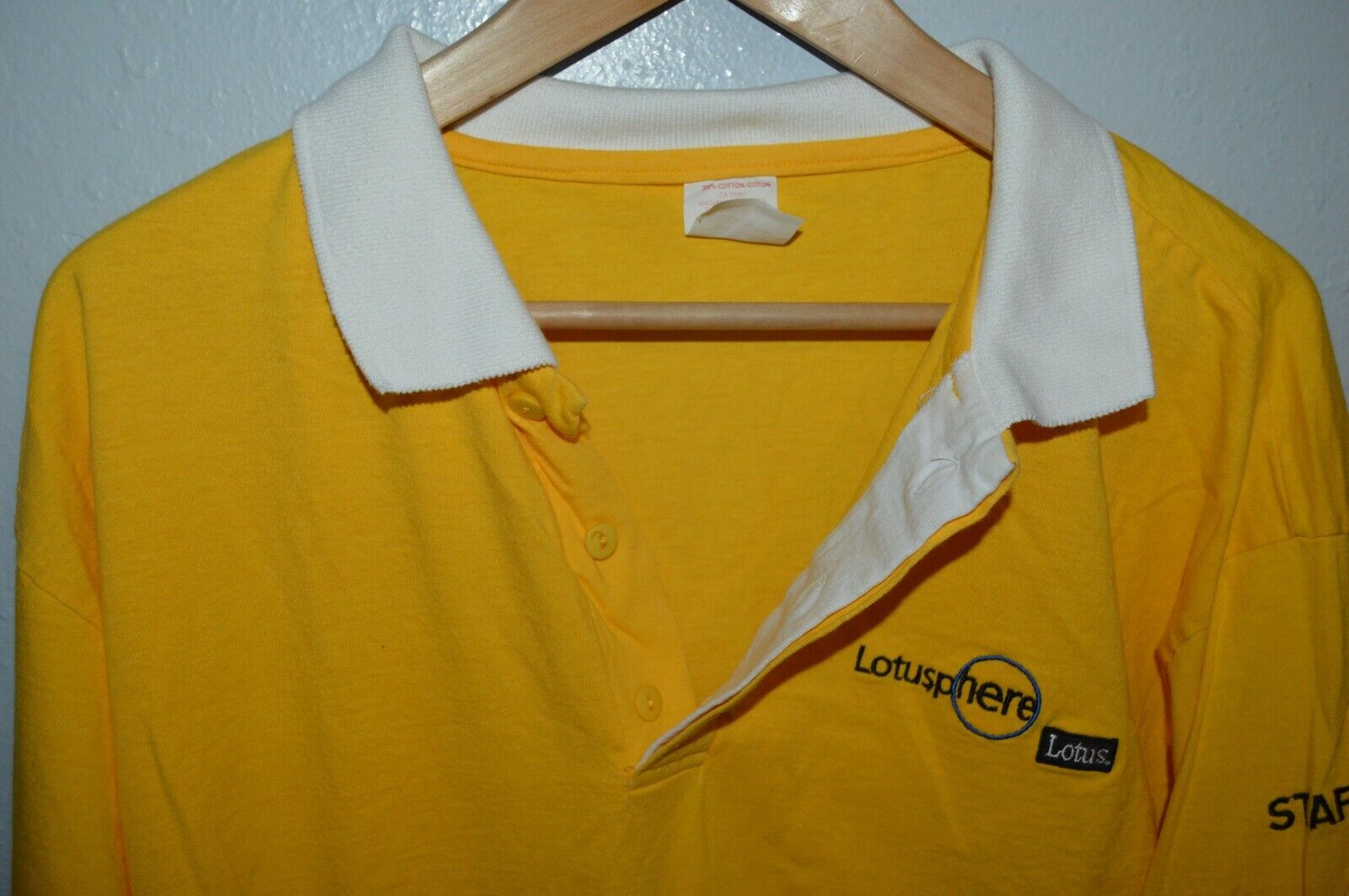 Vintage 90s Lotus Computer rugby T Shirt mens XL Tech Lotusphere software Staff